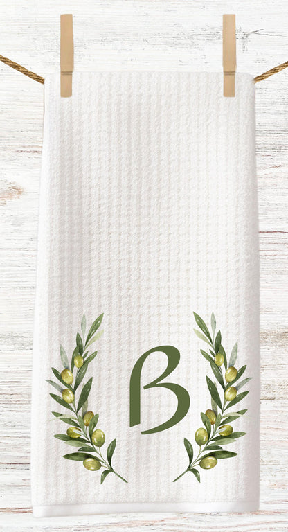 Personalized Olive Leaf Tea Towels