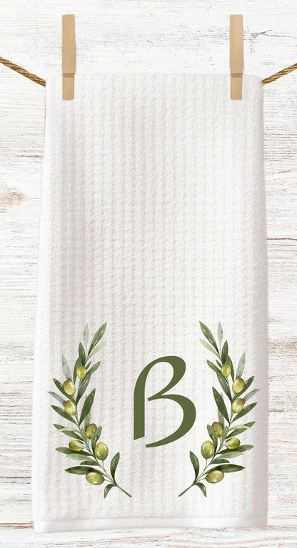 Personalized Olive Leaf Tea Towels