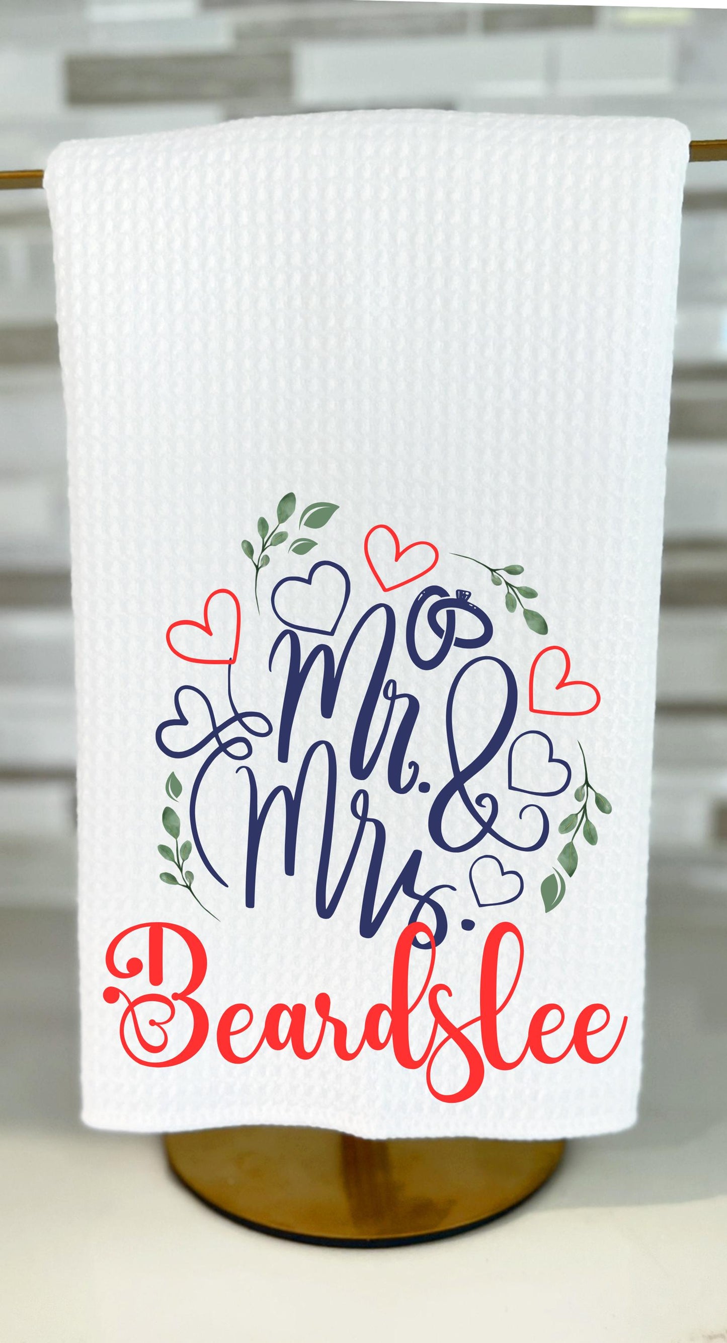 Personalized Mr. & Mrs. Tea Towel Set