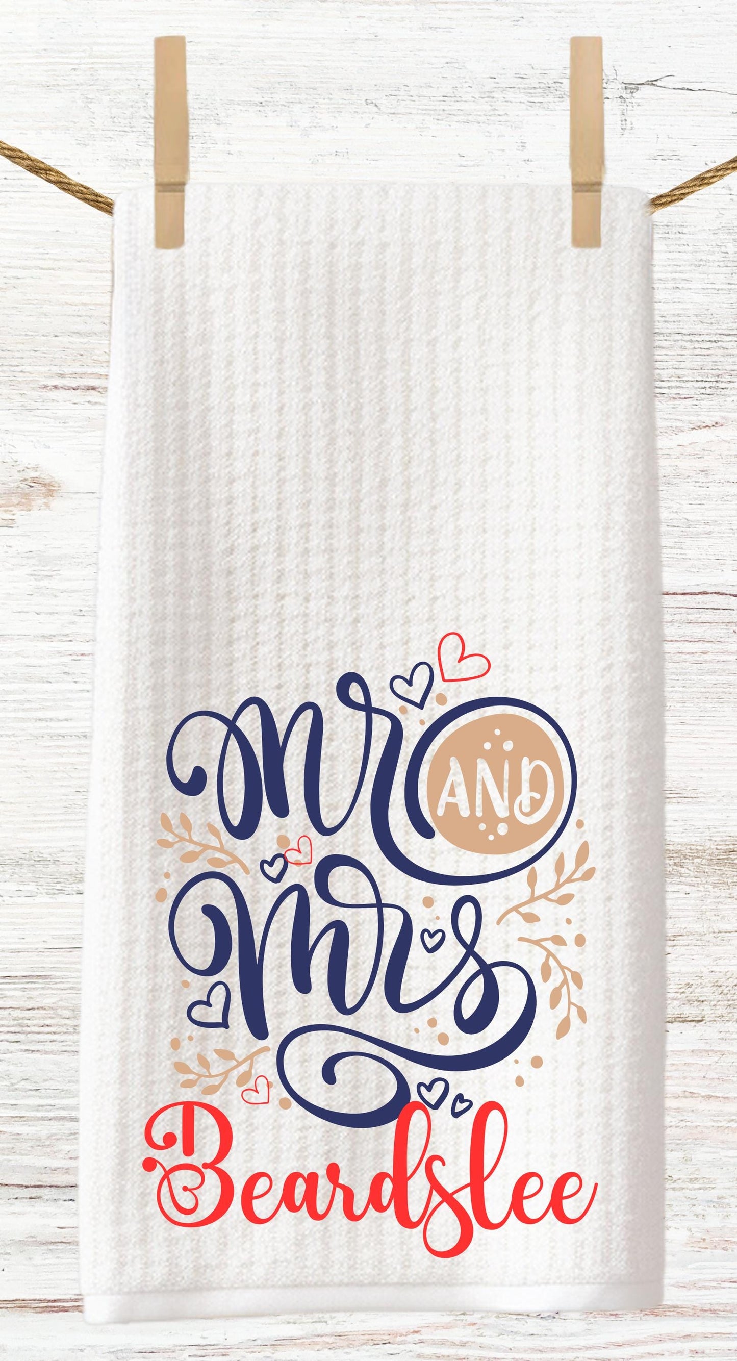 Personalized Mr. & Mrs. Tea Towel Set