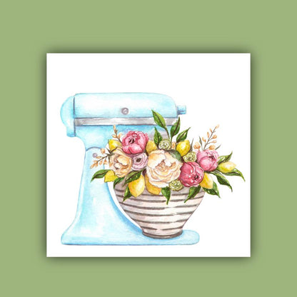 Kitchen Mixer Tea Towel Baking Kitchen Towel - Dish Towel - Hostess Homewarming Gift For Cook, Grandmother, Mom, Mimi, Grammy Mother's Day