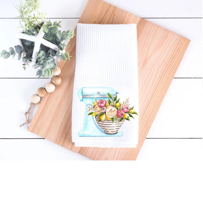 Kitchen Mixer Tea Towel Baking Kitchen Towel - Dish Towel - Hostess Homewarming Gift For Cook, Grandmother, Mom, Mimi, Grammy Mother's Day