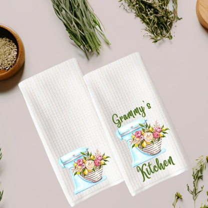 Kitchen Mixer Tea Towel Baking Kitchen Towel - Dish Towel - Hostess Homewarming Gift For Cook, Grandmother, Mom, Mimi, Grammy Mother's Day