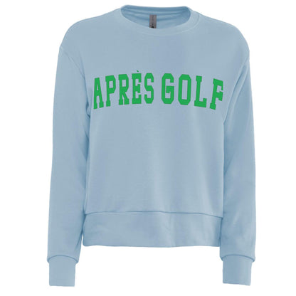 Golf Boyfriend Crew - Cozy White Sweatshirt with Bold Navy Lettering - Unisex Golf Lover Gift - Perfect Post-Round Comfort Apparel