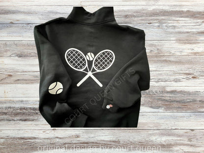 Custom Tennis Crew Shirt Sweatshirt, Personalized Tennis Shirt, Tennis Team, Tennis Gift, Tennis Club