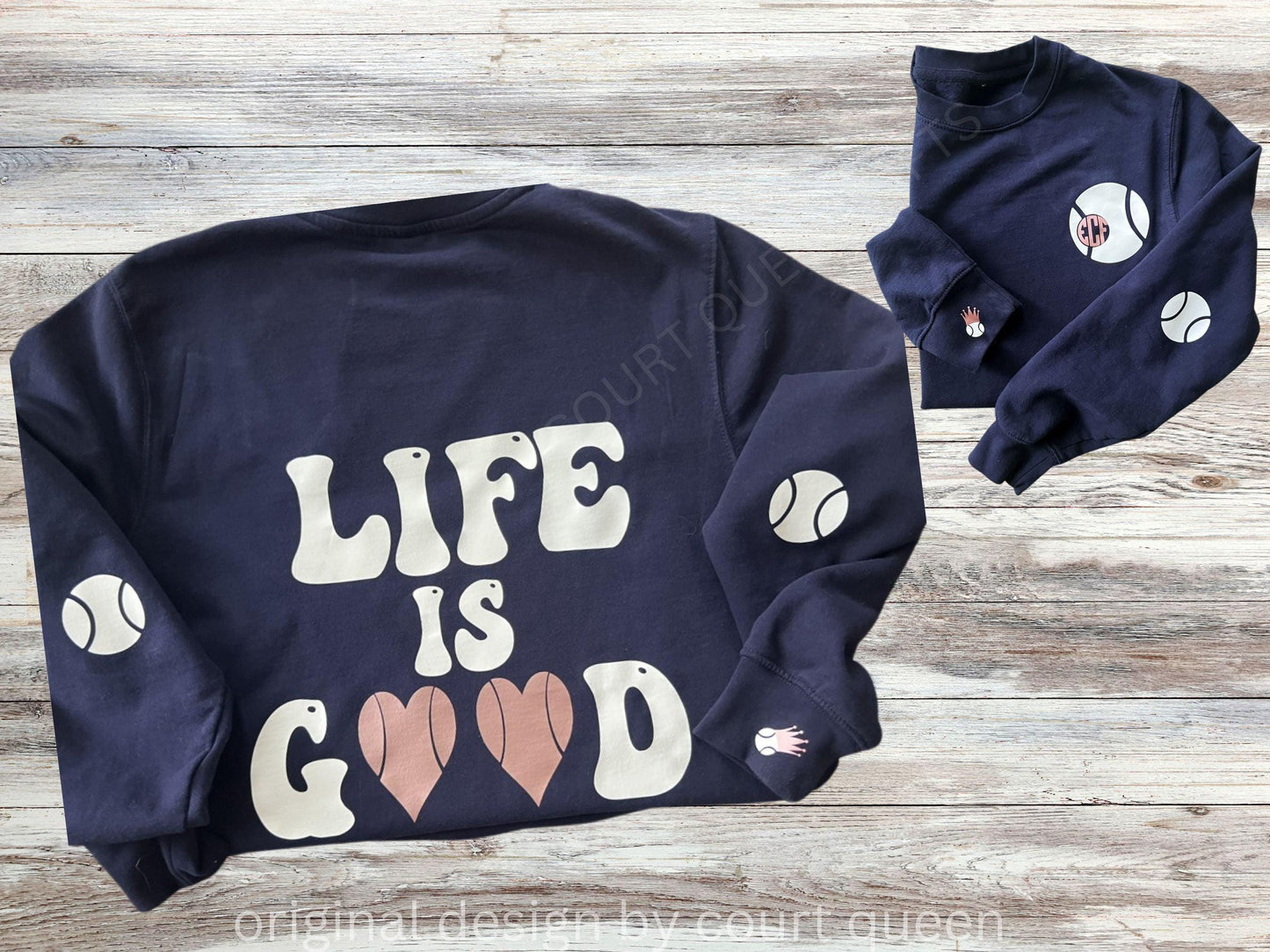 Custom Tennis Crew Shirt Sweatshirt, Personalized Tennis Shirt, Tennis Team, Tennis Gift, Tennis Club