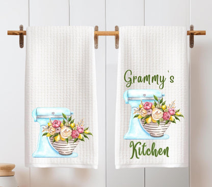Kitchen Mixer Tea Towel Baking Kitchen Towel - Dish Towel - Hostess Homewarming Gift For Cook, Grandmother, Mom, Mimi, Grammy Mother's Day