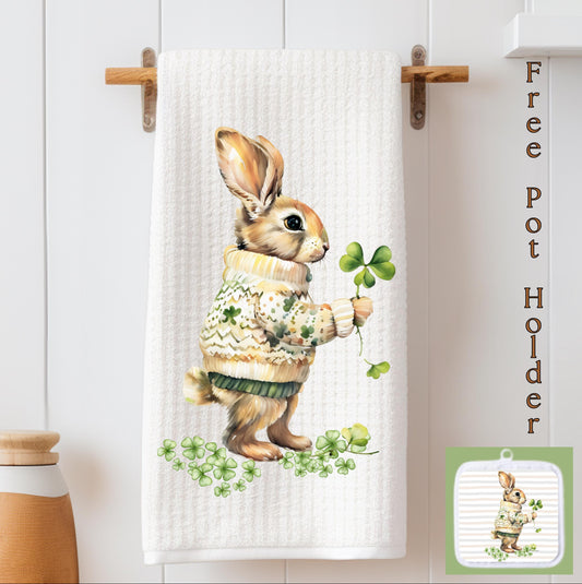 Cover Courting Bunny Tea Towel