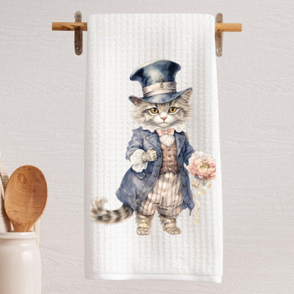 Victorian Cat Tea Towel