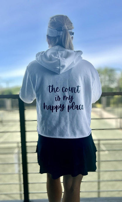 The Court Is My Happy Place" Boyfriend Hoodie