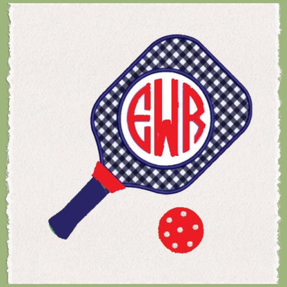 Monogram Pickleball Kitchen Towel: Preppy Small Gift