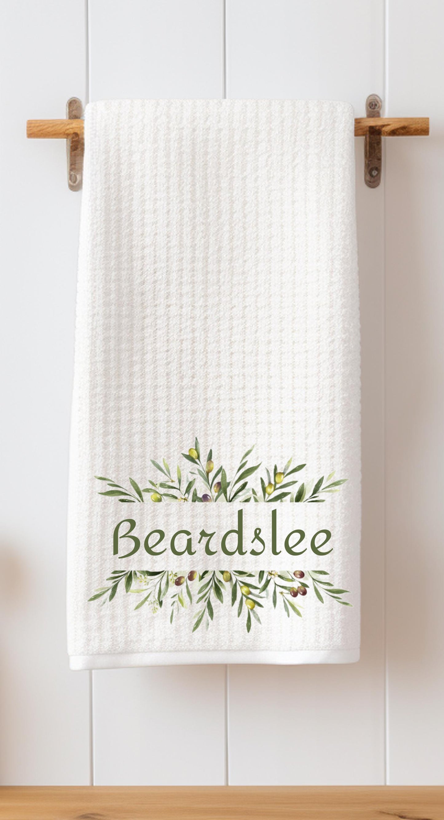 Personalized Olive Leaf Tea Towels