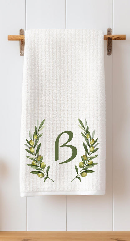 Personalized Olive Leaf Tea Towels