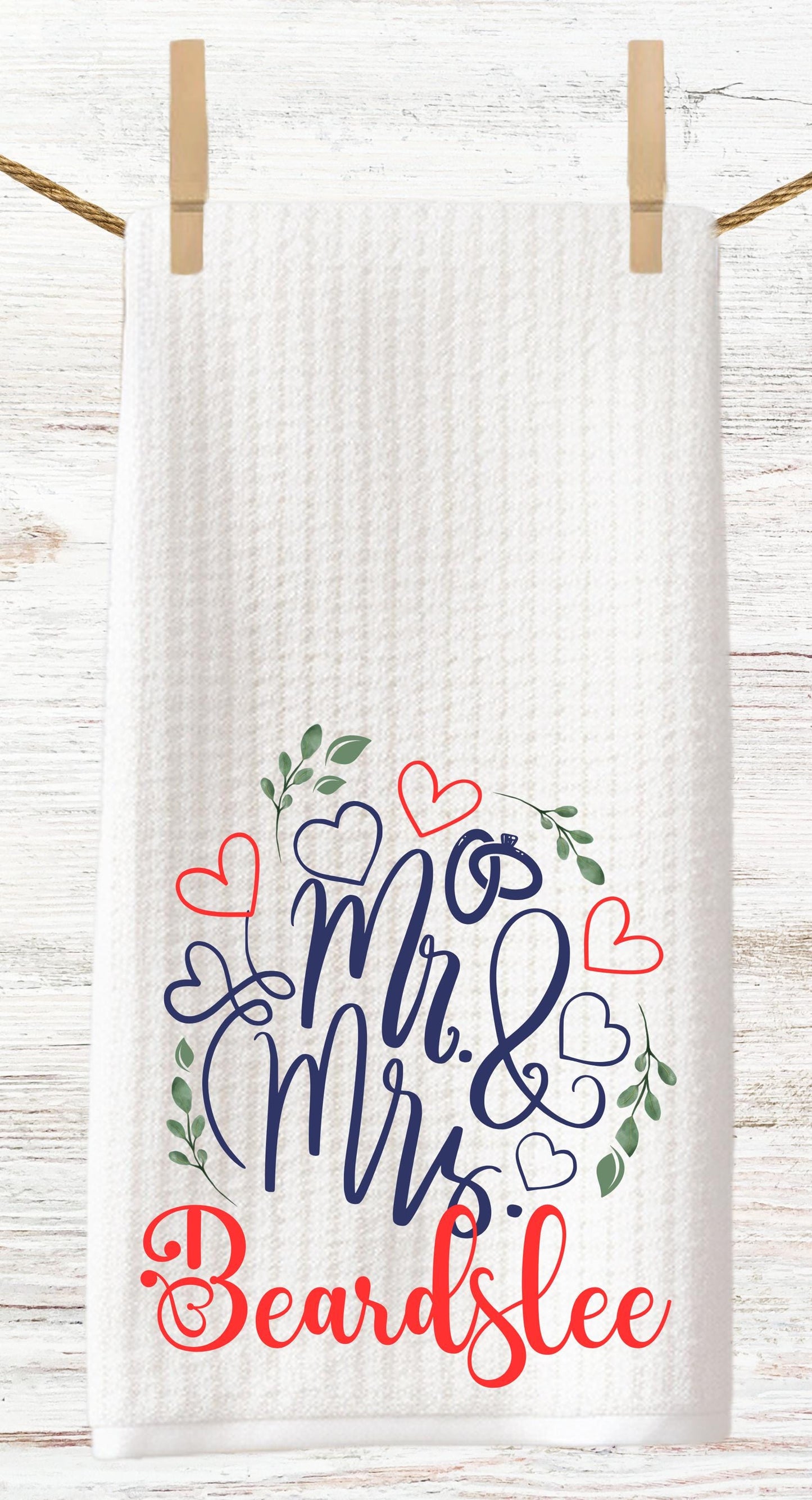 Personalized Mr. & Mrs. Tea Towel Set