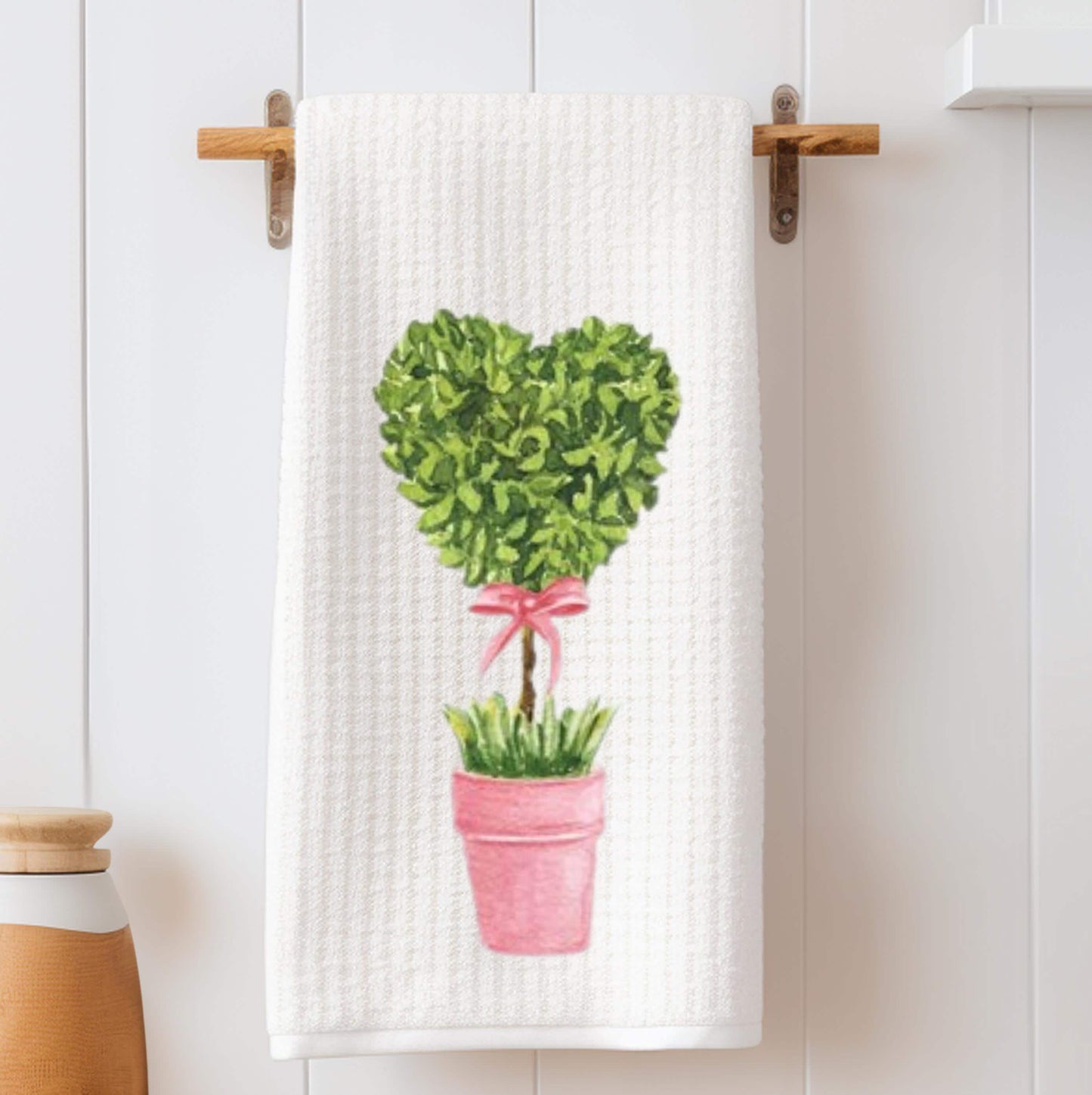 Heart Topiary Tea Towel