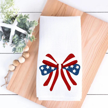 Patriotic Bow Tea Towel