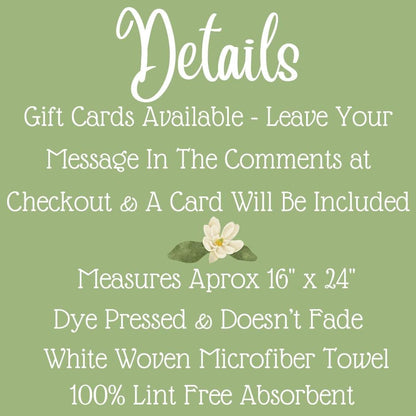 Personalized Olive Leaf Tea Towels