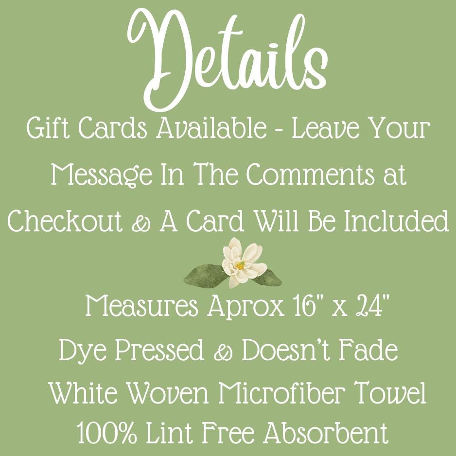 Custom Monogram Tea Towel