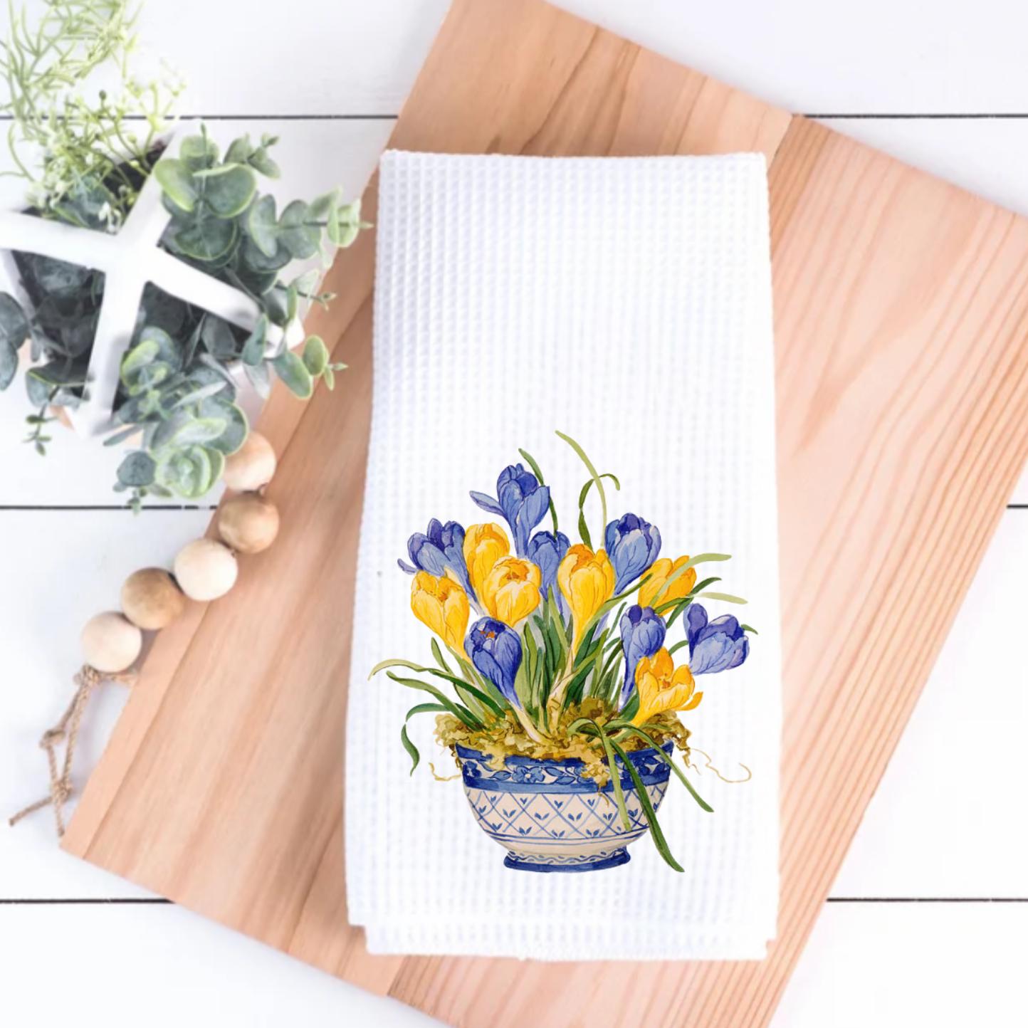 Crocus Tea Towel