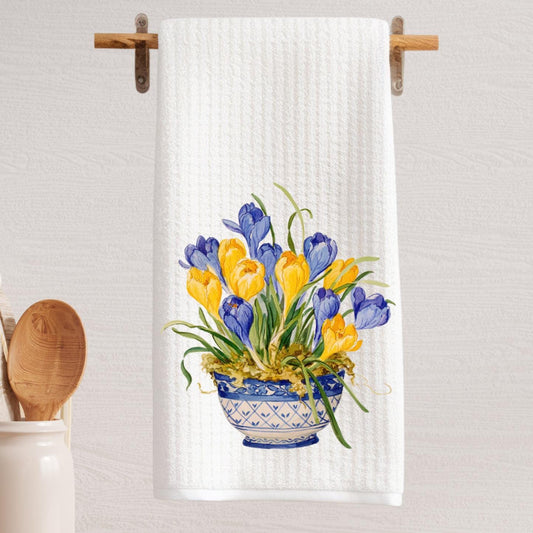 Crocus Tea Towel