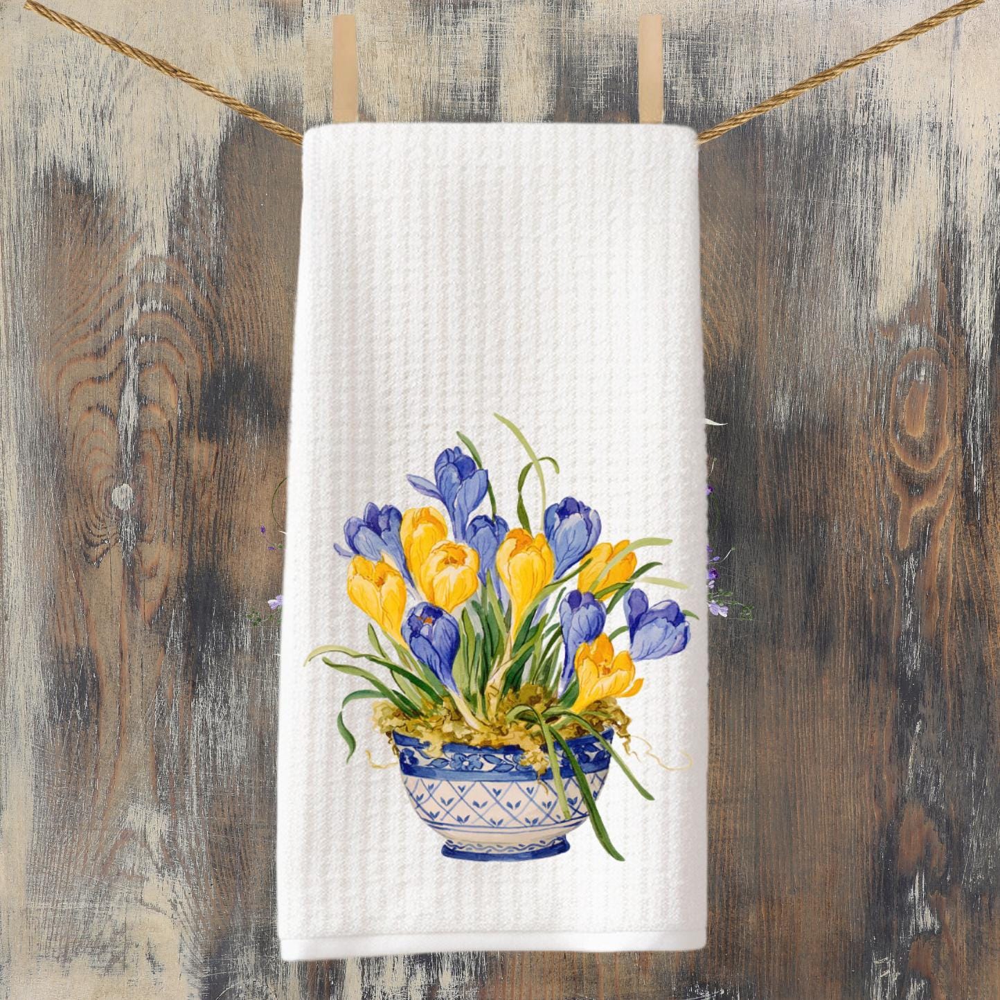 Crocus Tea Towel