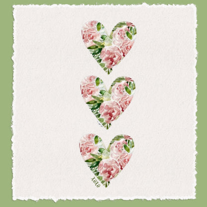 Rose Heart Tea Towel: Shabby Chic Valentine's Kitchen Decor
