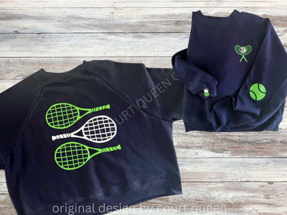 Custom Tennis Crew Shirt Sweatshirt, Personalized Tennis Shirt, Tennis Team, Tennis Gift, Tennis Club