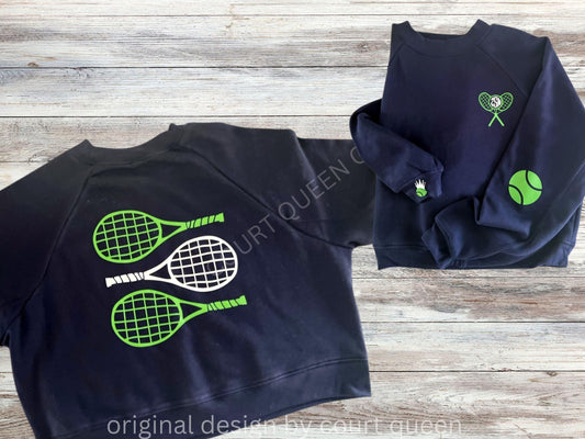 Custom Tennis Crew Shirt Sweatshirt, Personalized Tennis Shirt, Tennis Team, Tennis Gift, Tennis Club