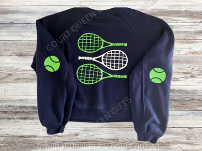 Custom Tennis Crew Shirt Sweatshirt, Personalized Tennis Shirt, Tennis Team, Tennis Gift, Tennis Club