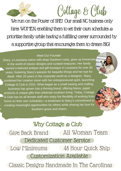 Chinoiserie Monogram Tea Towel