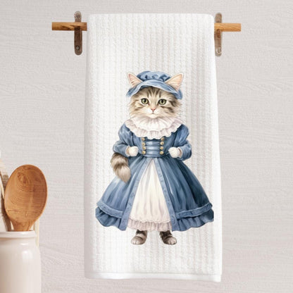 Victorian Cat Tea Towel