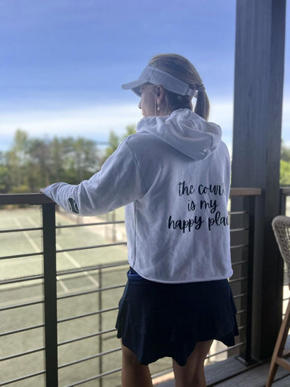 The Court Is My Happy Place" Boyfriend Hoodie