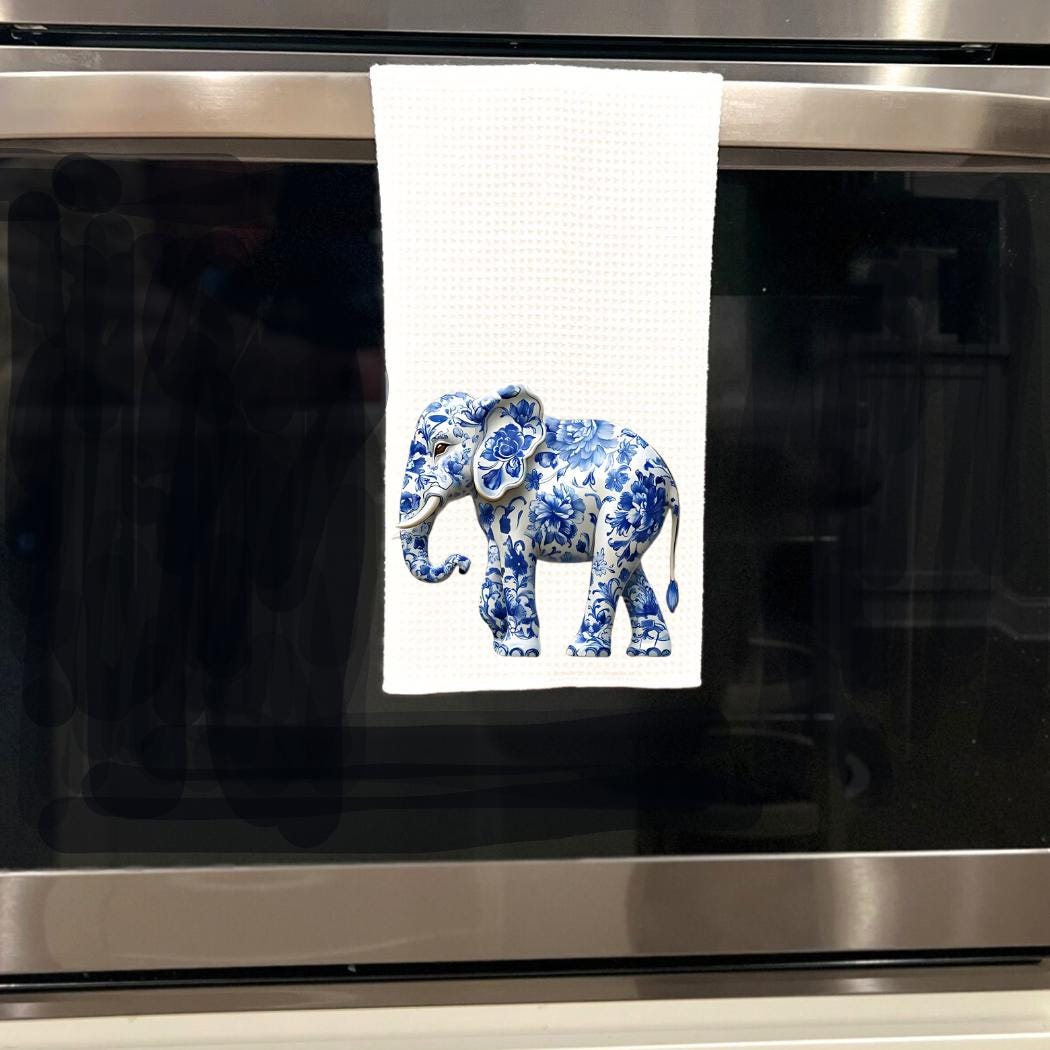 Chinoiserie Elephant Tea Towel