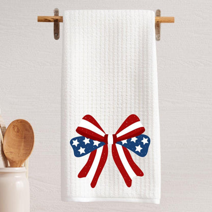 Patriotic Bow Tea Towel