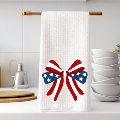 Patriotic Bow Tea Towel