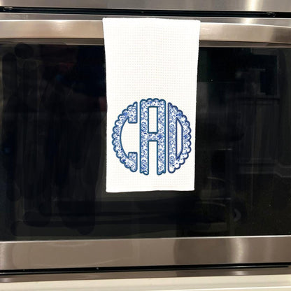 Chinoiserie Monogram Tea Towel