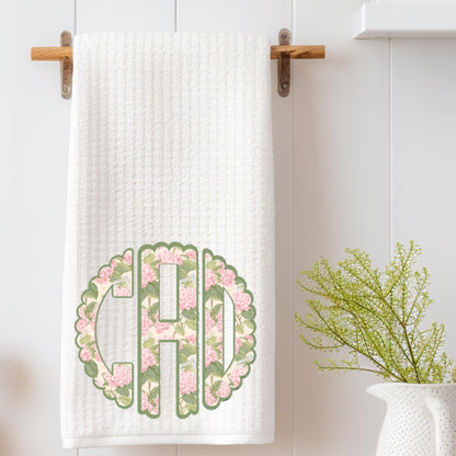 Chinoiserie Monogram Tea Towel