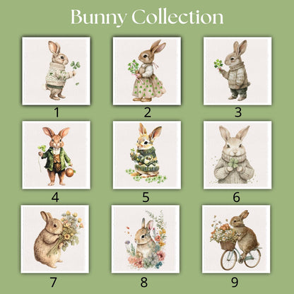 Bunny Rabbit Waffle Weave Tea Towel