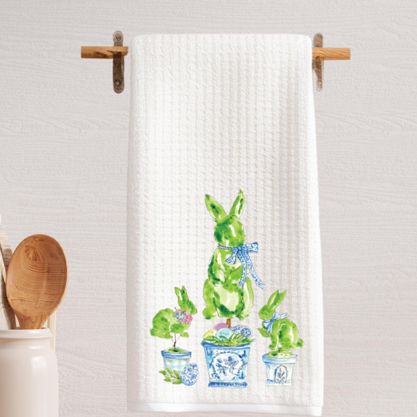 Stitched Look Bunny Tea Towel Collection