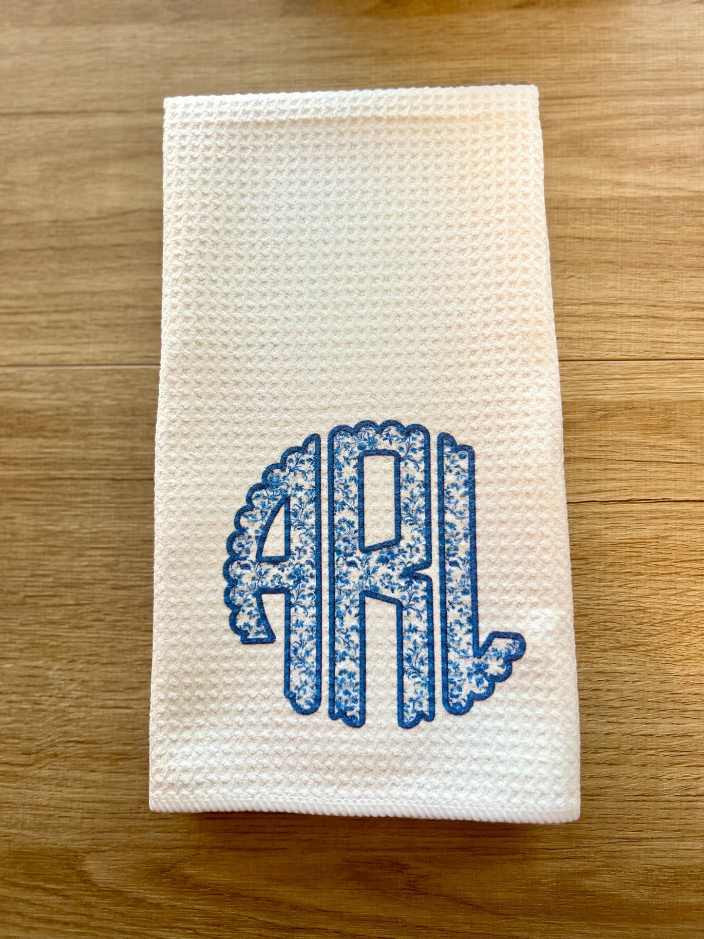 Chinoiserie Monogram Tea Towel