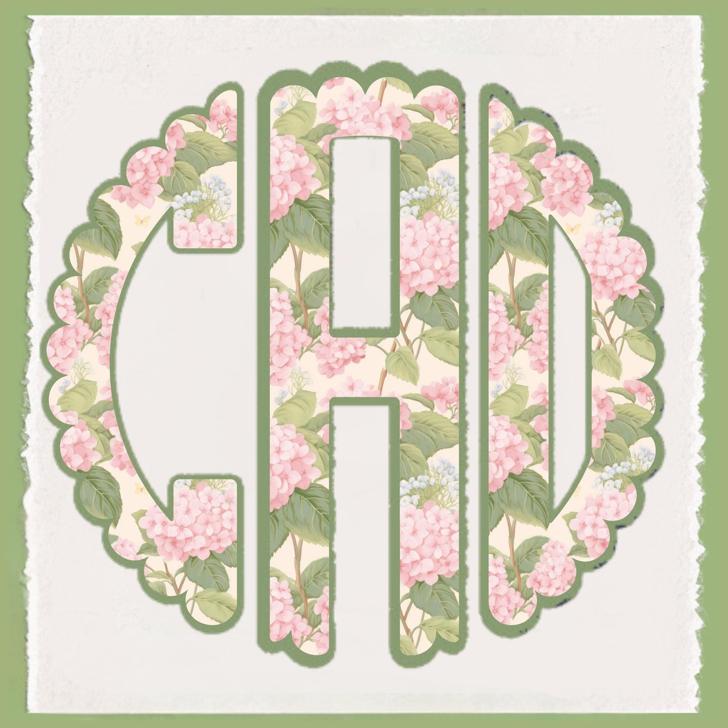 Chinoiserie Monogram Tea Towel