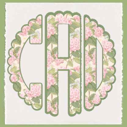 Chinoiserie Monogram Tea Towel