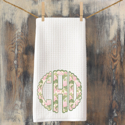 Chinoiserie Monogram Tea Towel