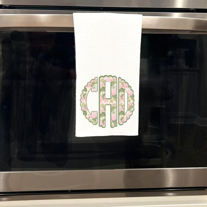 Chinoiserie Monogram Tea Towel