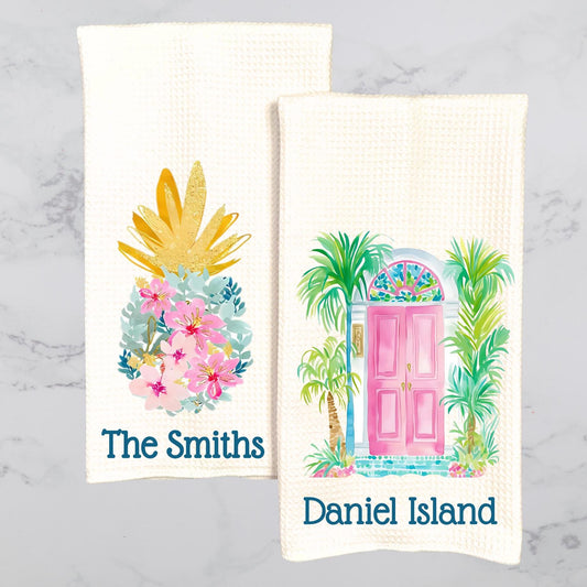Tropical Pineapple Tea Towel Collection