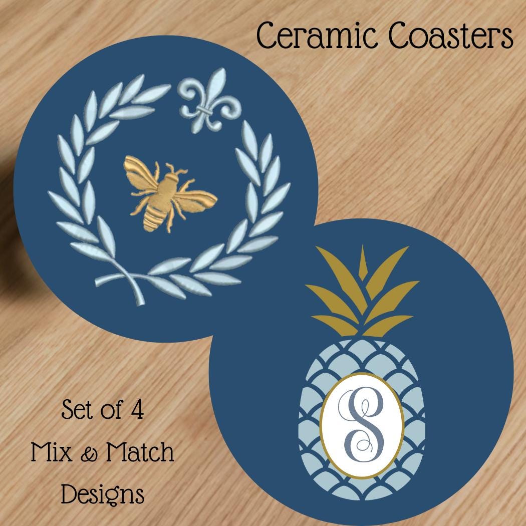 Chinoiserie Coasters: Grand Millennial Set of 4