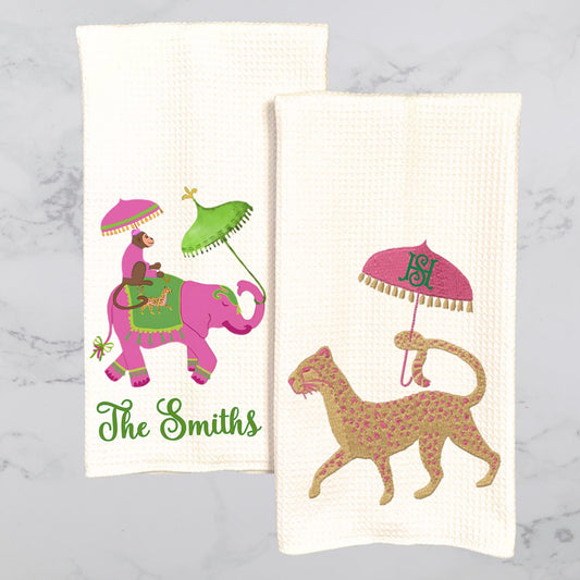 Preppy Palm Beach Tea Towels