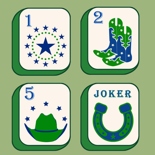 Texas Mahjong Tea Towel Collection