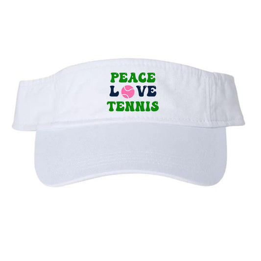 Peace Love and Tennis Cap or Visor