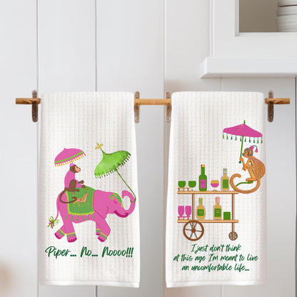 White Lotus Inspired Tea Towel Set